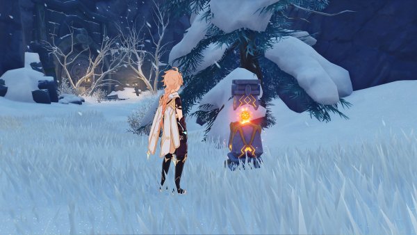 Снежная локация в Genshin Impact