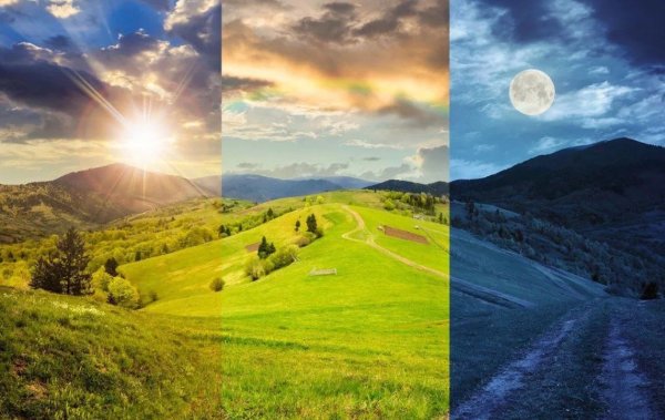 Пейзаж в Разное время суток