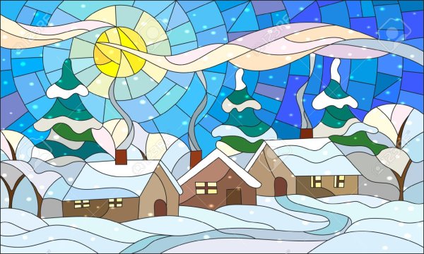 Новогодний витраж