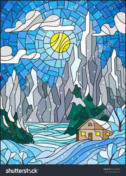 Витраж новый год