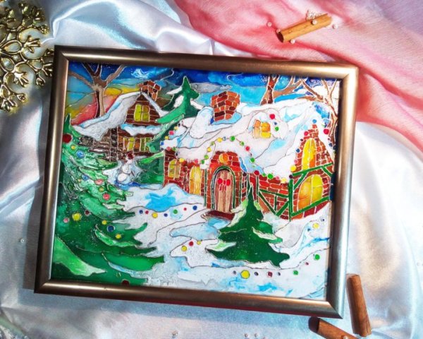 Екатерина Голанд витраж домики