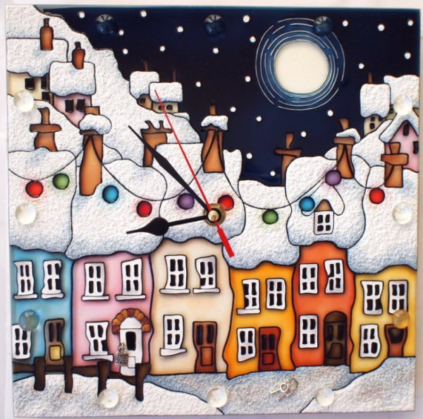 Снегири батик холодный