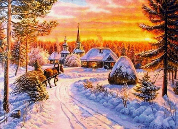 Зимние пейзажи. Художник Abraham Hunter.