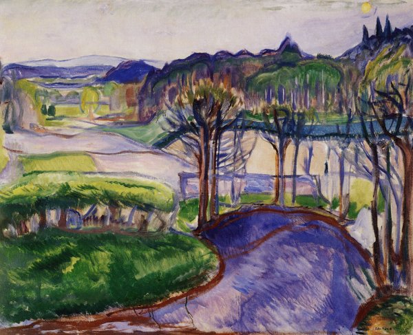 Эдвард Мунк картина Весна пейзаж