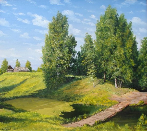 Летний пейзаж художника Александра Белотелова