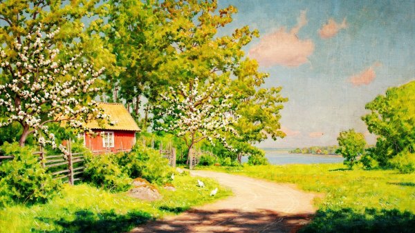 Весна в деревне