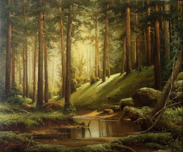 Ручей в лесу Шишкин