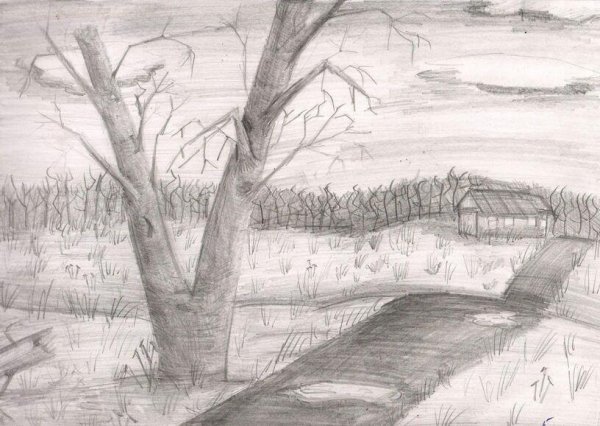 Весна карандашом