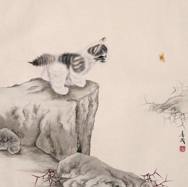 Традиционная китайская живопись гохуа пейзажи