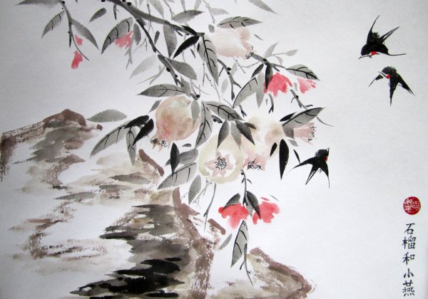 Китайская живопись гохуа пейзаж