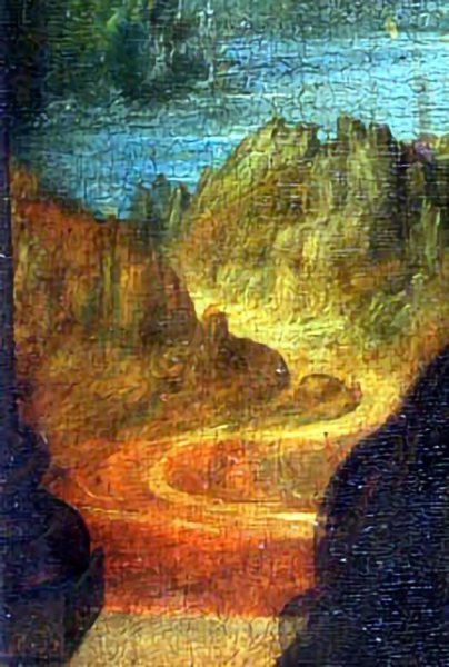 Леонардо Джоконда пейзаж