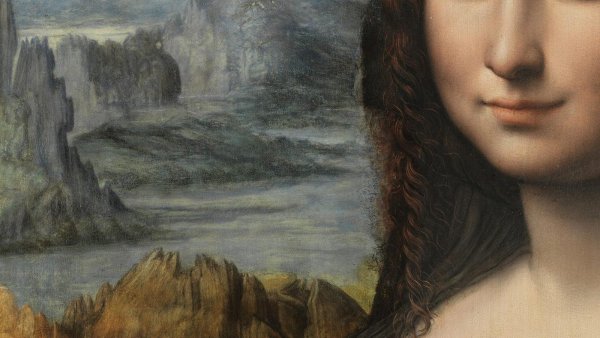 Мона Лиза пейзаж за спиной