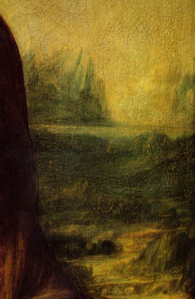 Леонардо Джоконда пейзаж