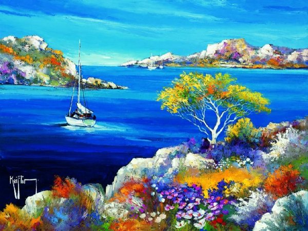 Леонид Афремов картины парусник