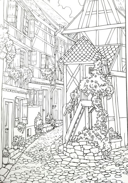 Раскраска пейзаж