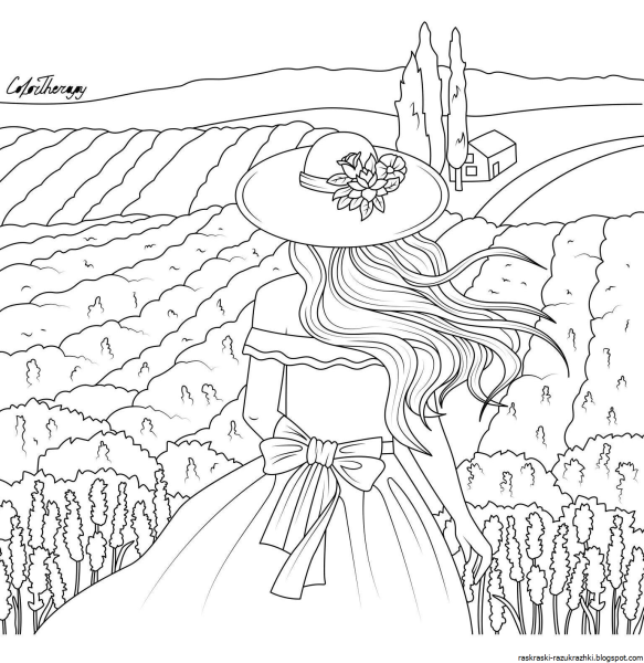 Раскраски антистресс пейзажи