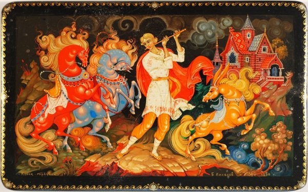 Палехская роспись конек горбунок