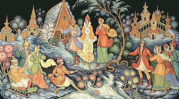 Лаковая миниатюра Федоскино Палех