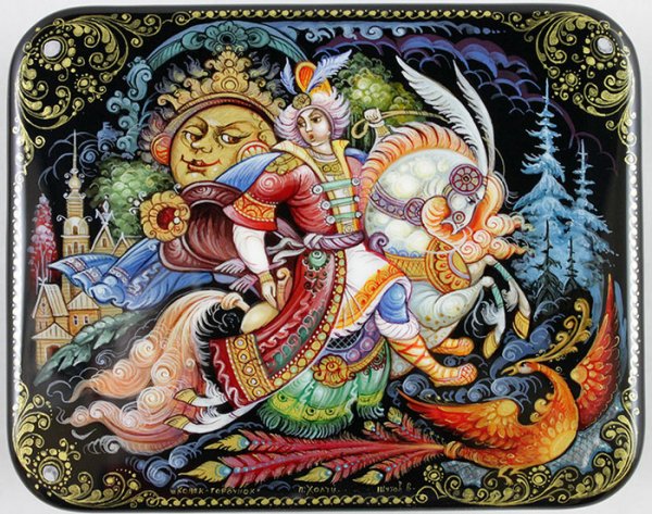 Палехская шкатулка конек горбунок