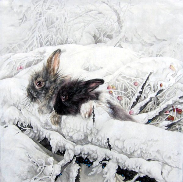 Китайская живопись гунби животные