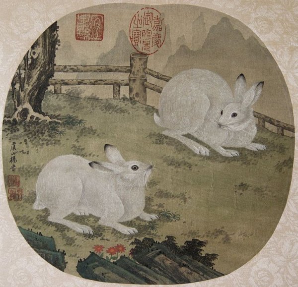 Лунный заяц китайская живопись
