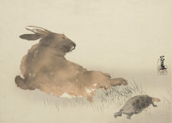 Заяц китайская живопись