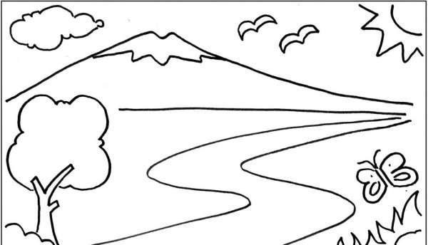 Радуга раскраска для детей