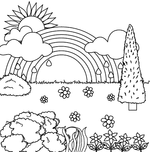 В море. Раскраска