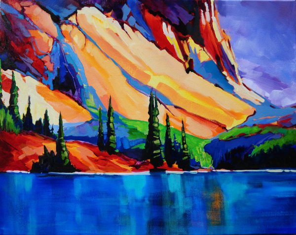 Декоративная живопись акрилом пейзажи