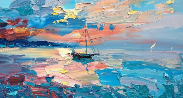 Сергеев Александр картины море мастихином