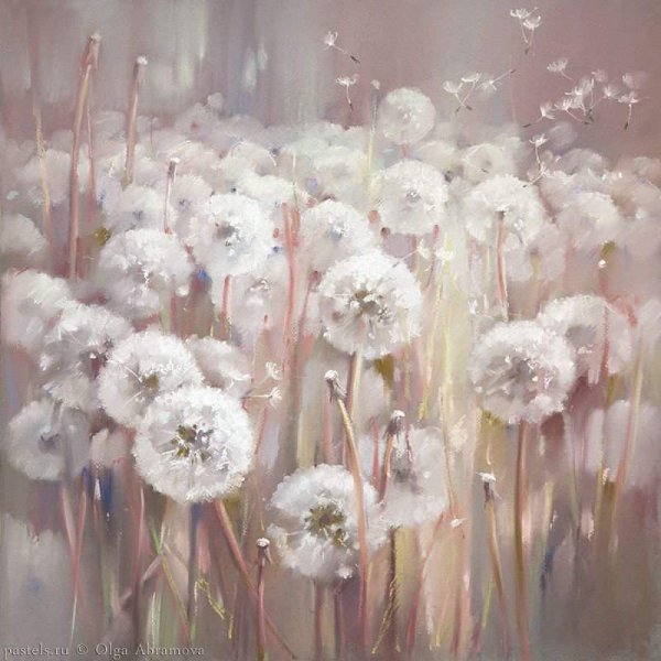 Ольга Абрамова цветы пастелью