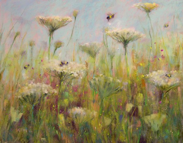 Картины пастелью цветы