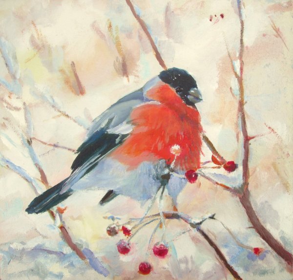 Снегири в живописи