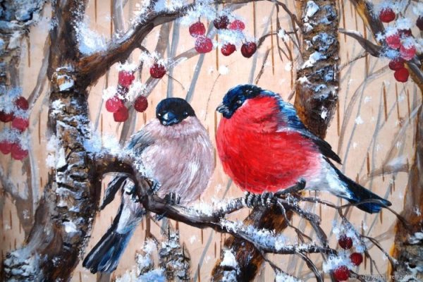 Евгений Лоскутов художник Снегири