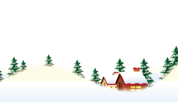 Сугробы с елками вектор