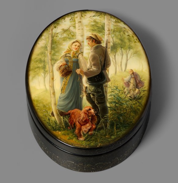 Шкатулка Федоскино живопись