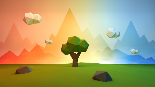 Лоу Поли 3д пейзажи