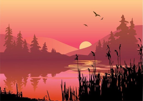 Красивые мультяшные пейзажи