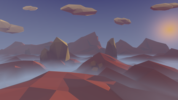 Пейзаж в блендер