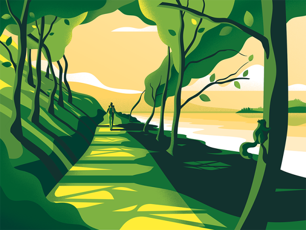 Пейзаж в иллюстраторе