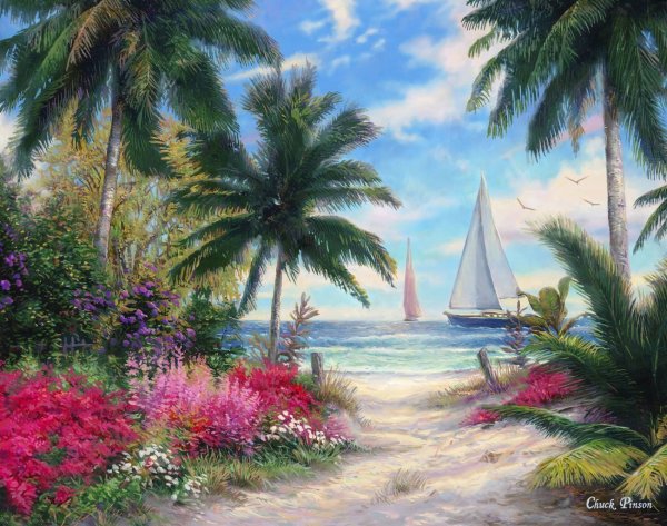 Картина маслом Райский остров