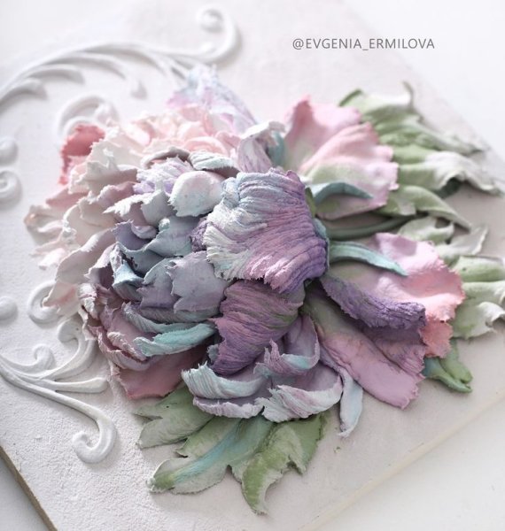 Скульптурная живопись ирисы Ермилова