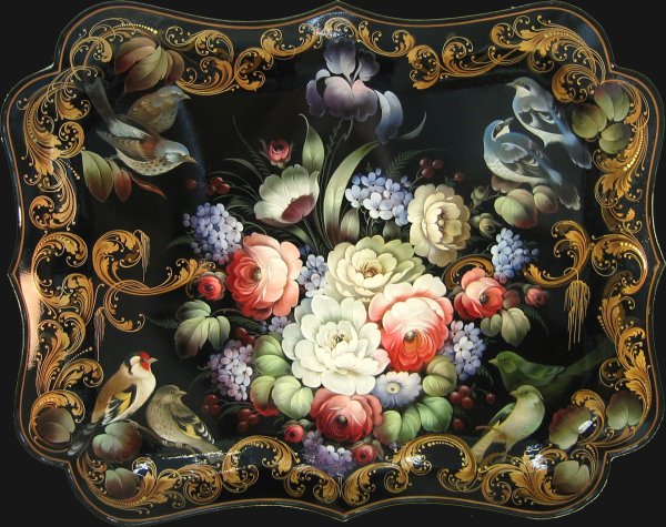 Жостовский поднос Михаил Лебедев