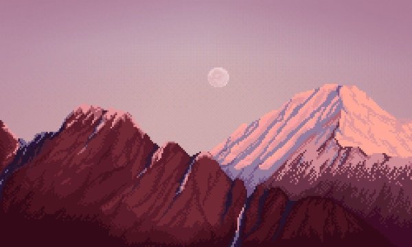 Пиксель арт пейзаж