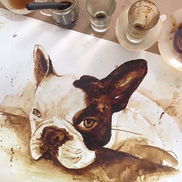 Живопись кофейным раствором