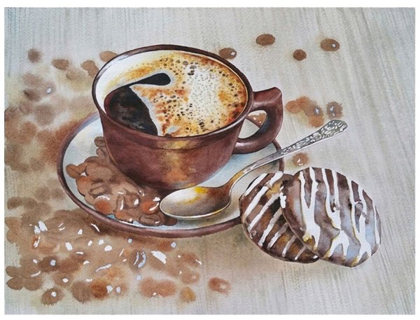 Чашечка кофе живопись