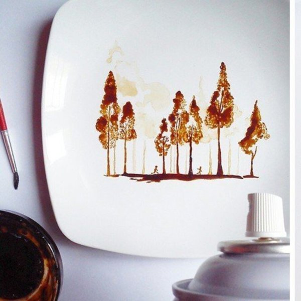 Рисование чаем