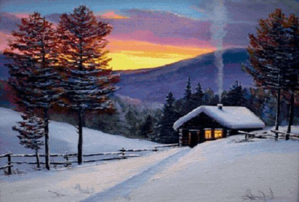 Зима картины Боба Росса