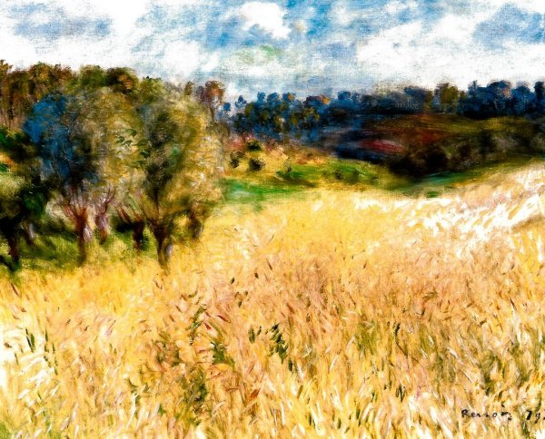 Пьер Огюст Ренуар "скалистые утесы в Эстаке". 1882 Г.