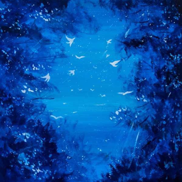 Картина в синих тонах